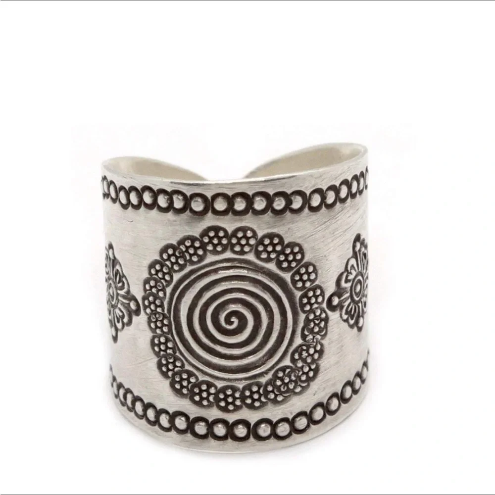 Maya Sun Ring Sterling Silver Adjustable - Picture 2 of 3